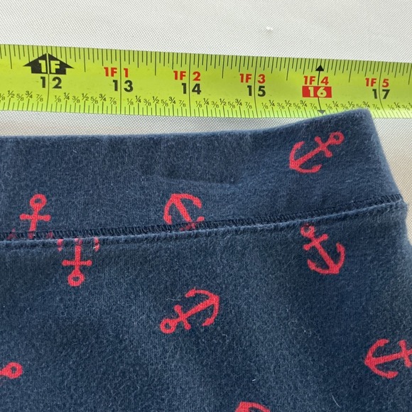 Old Navy Short Pencil Skirt Womens L Navy Blue Red Anchors Stretch Pull On - Picture 3 of 8